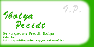 ibolya preidt business card